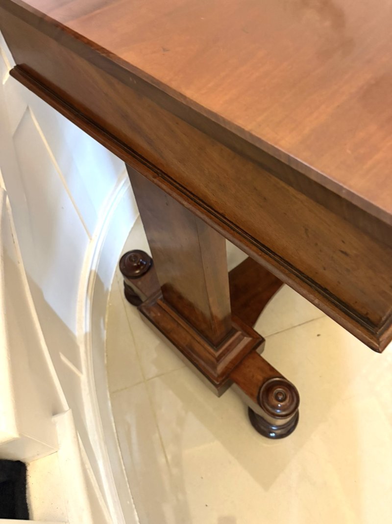 Antique Victorian Quality Figured Mahogany Writing Table/Desk - Image 4